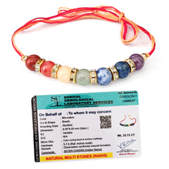 Original Seven Chakra Rakhi for Brother and Bhabhi