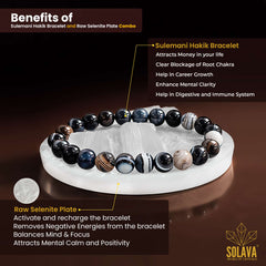 Sulemani Hakik Bracelet Original Certified with Selenite Plate