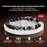 Sulemani Hakik Bracelet Original Certified with Selenite Plate