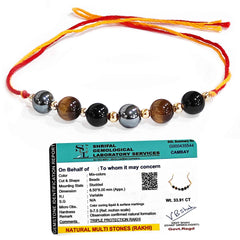 Original Triple Protection Crystal Rakhi with Certificate