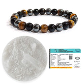 Natural Triple Protection Bracelet Original Certified with Selenite Plate