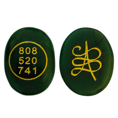 Zibu Coin Original Green Jade Crystal Stone