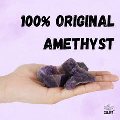 Natural Amethyst Crystal Stone Original Certified - Raw - 2+ Piece