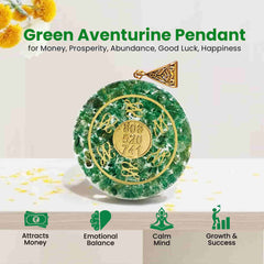 Original Green Aventurine Angelic Crystal Pendant for Men and Women