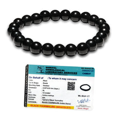 Original Black Tourmaline Bracelet with Certificate
