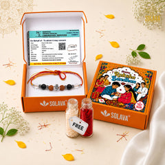 Natural Trinetra Crystal Rakhi for Brother and Bhabhi