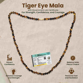 Original Tiger Eye Crystal Mala - 6 MM Beads
