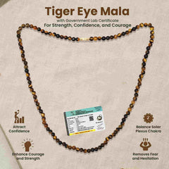 Original Tiger Eye Crystal Mala - 6 MM Beads