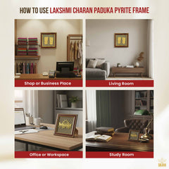 Original Lakshmi Charan Pyrite Frame for Wealth