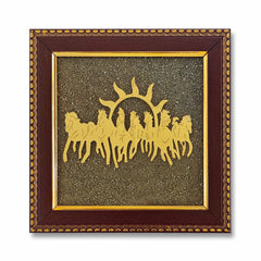 Original Seven Horse Pyrite Frame - Certified 7 Horse Frame