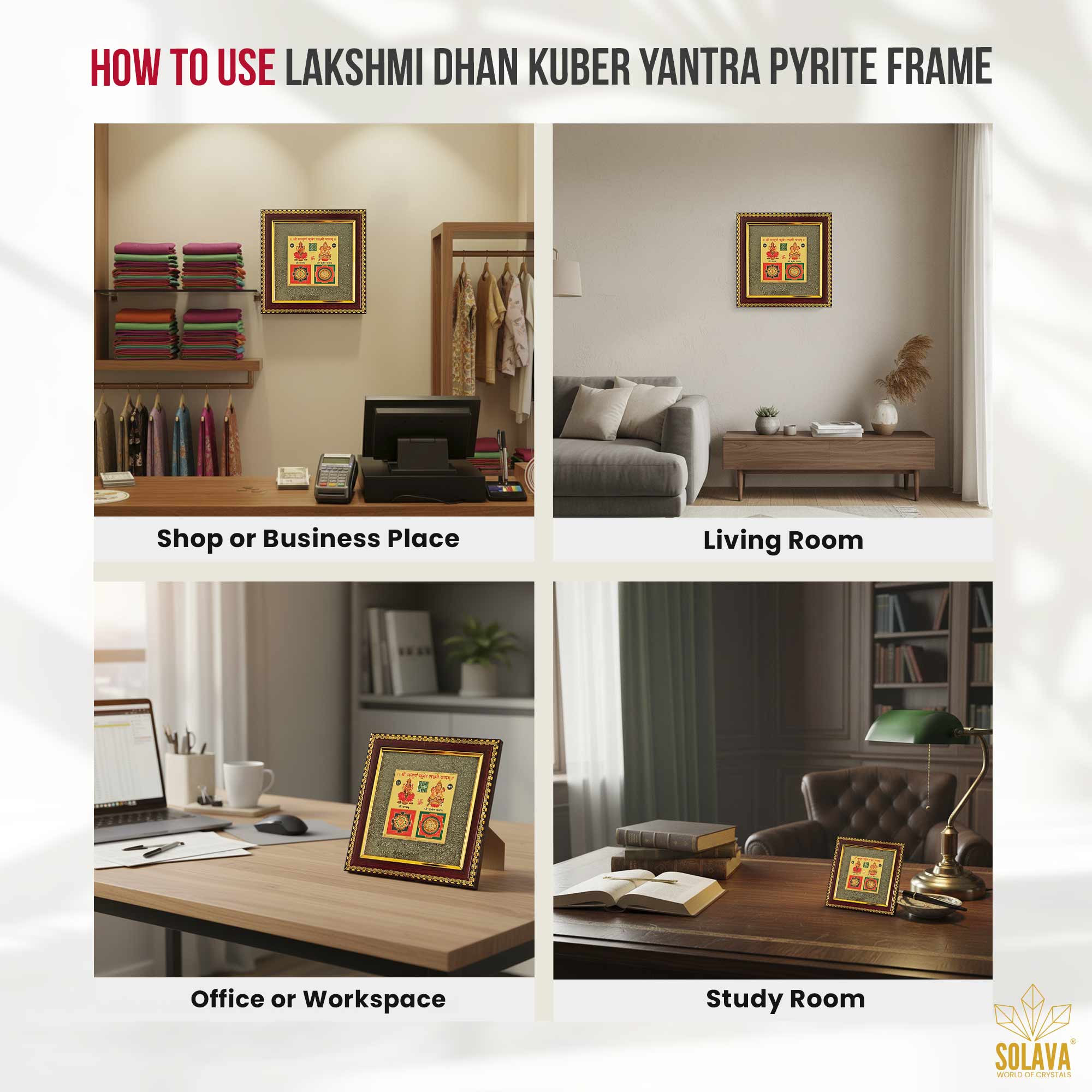 Original Laxmi Kuber Yantra Pyrite Frame - Certified Dhan Kuber Yantra Frame