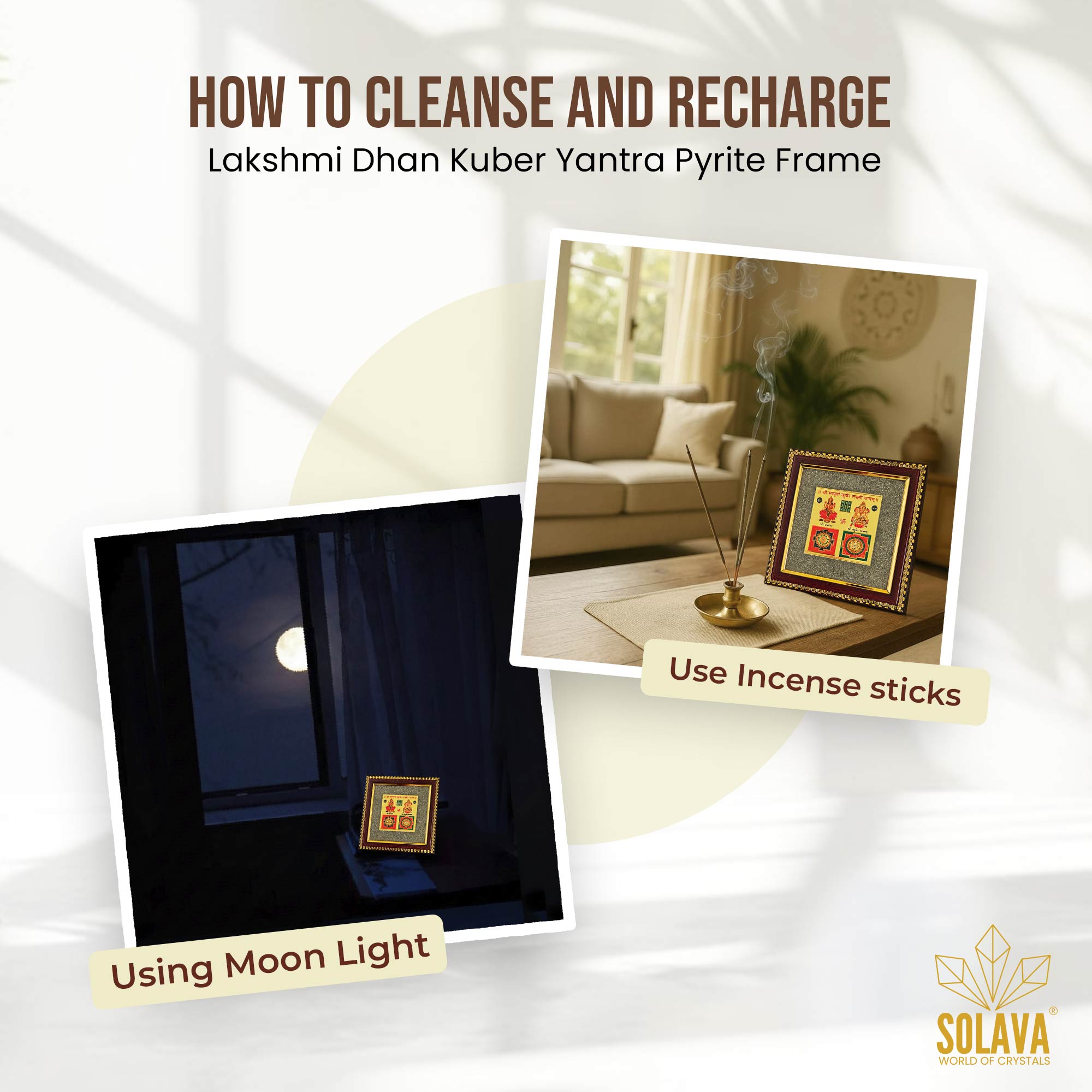 Original Laxmi Kuber Yantra Pyrite Frame - Certified Dhan Kuber Yantra Frame