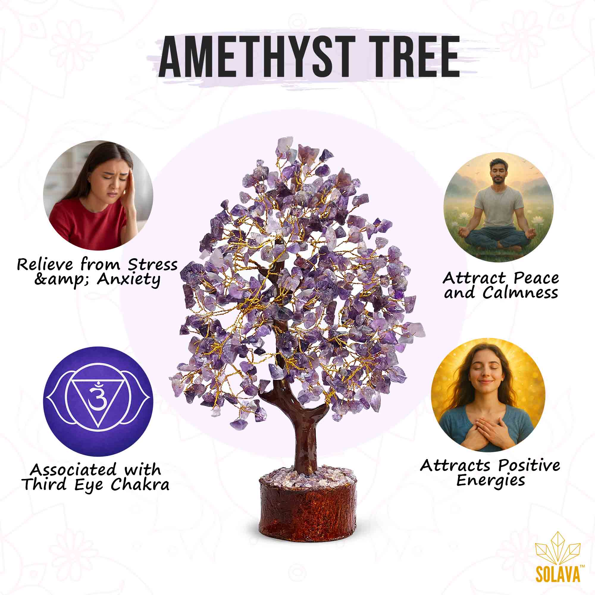 Original Amethyst Tree - Certified Amethyst Crystal Tree