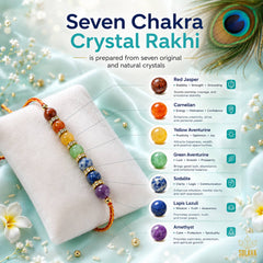 Original Seven Chakra Rakhi for Brother and Bhabhi