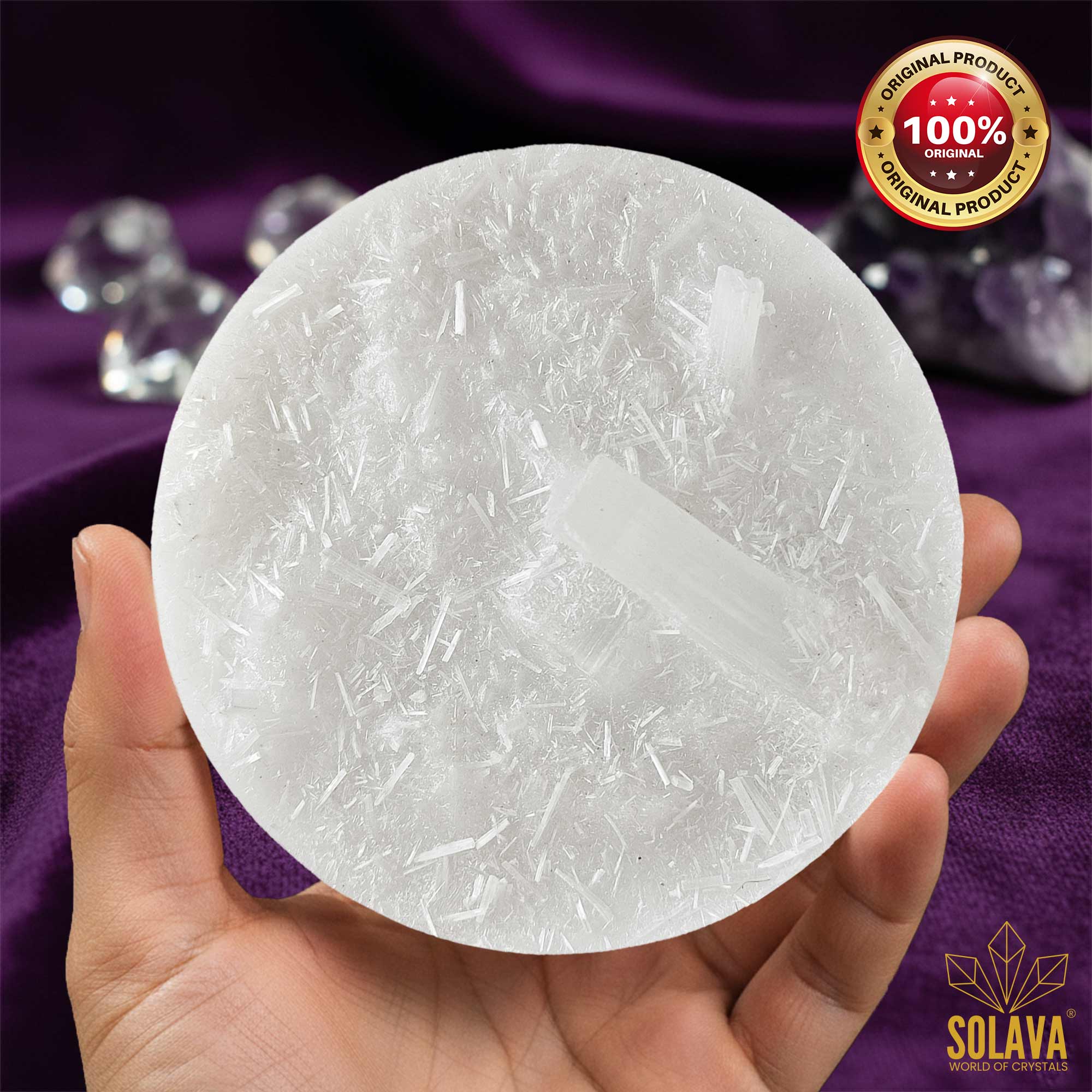 Solava Amethyst Bracelet Original with Raw Selenite Plate