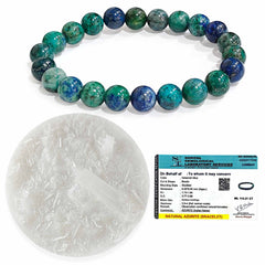 Original Azurite Bracelet with Selenite Plate
