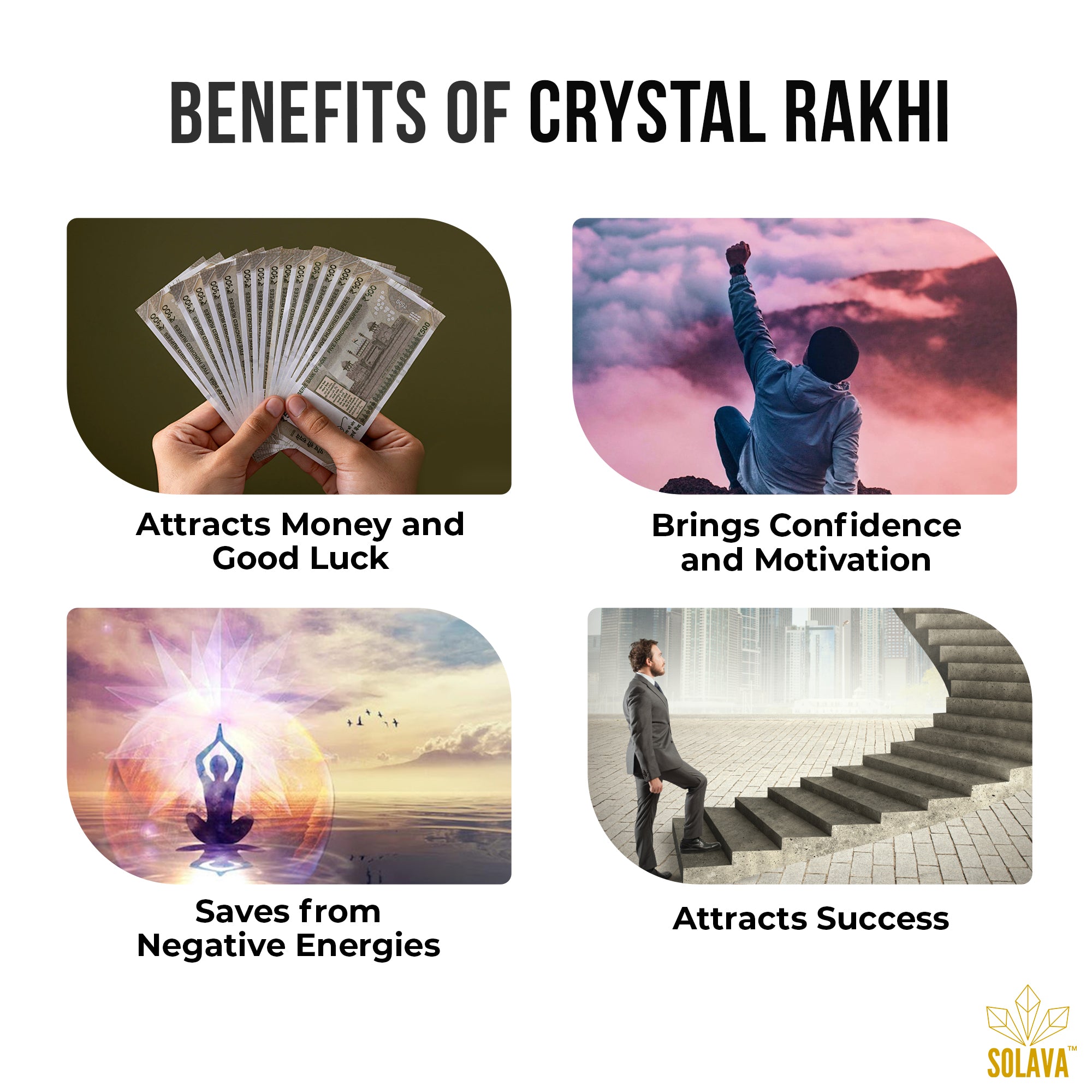Crystal Rakhi for Success, Protection and Good Luck