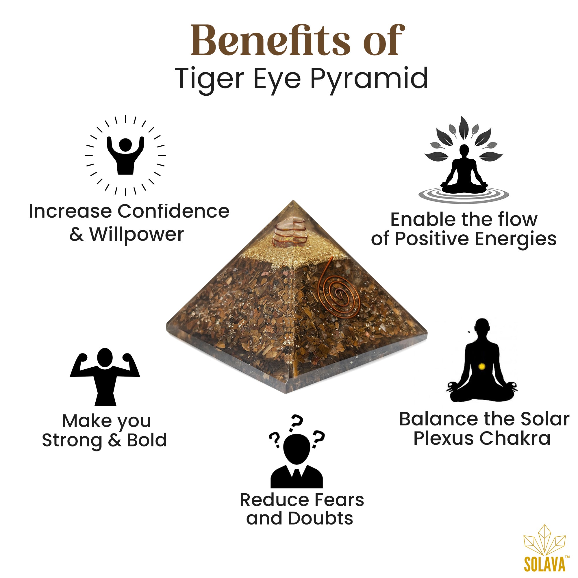 Original Tiger Eye Crystal Pyramid