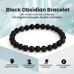 Original Black Obsidian Bracelet with Certificate