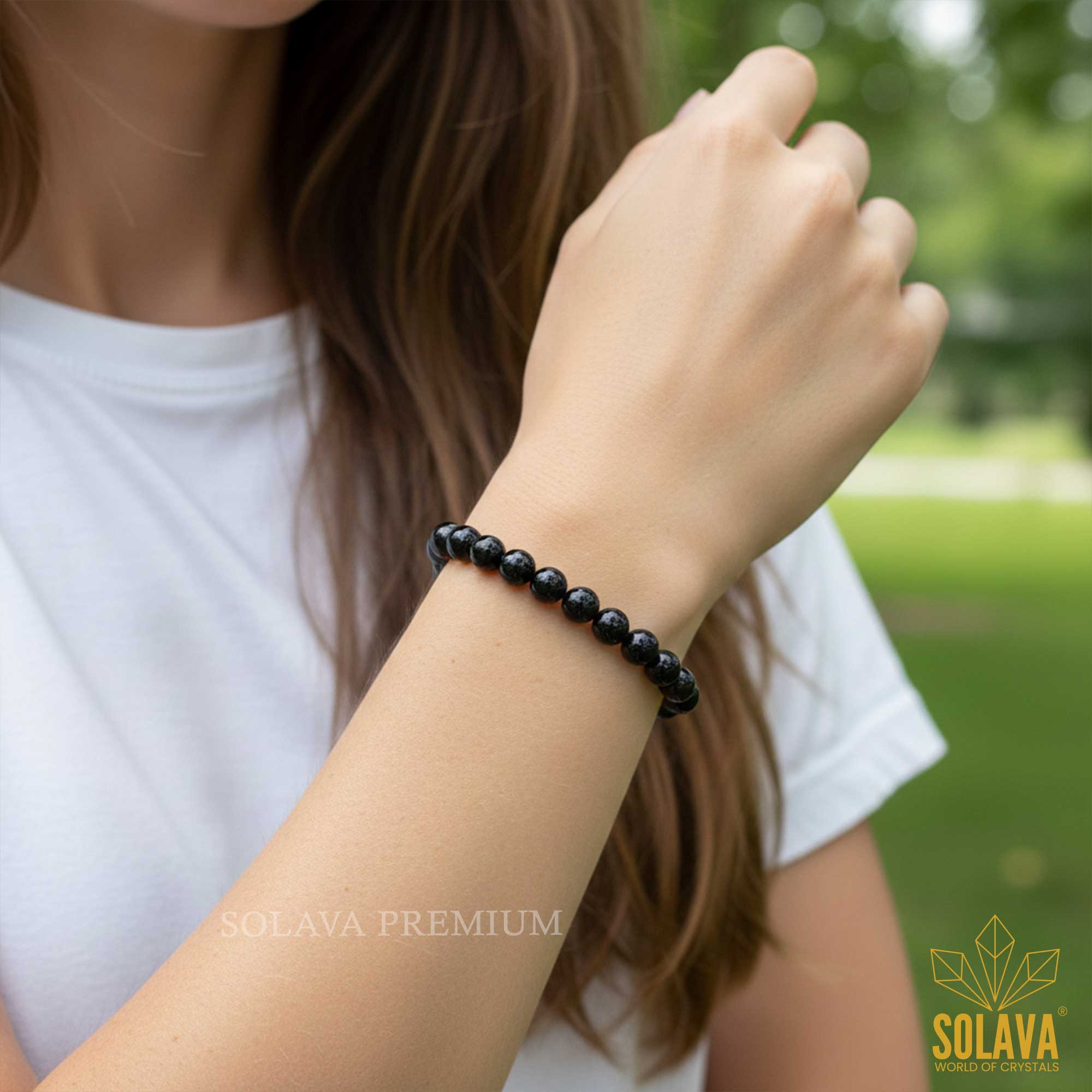 Premium Black Tourmaline Bracelet Original Certified for Men & Women