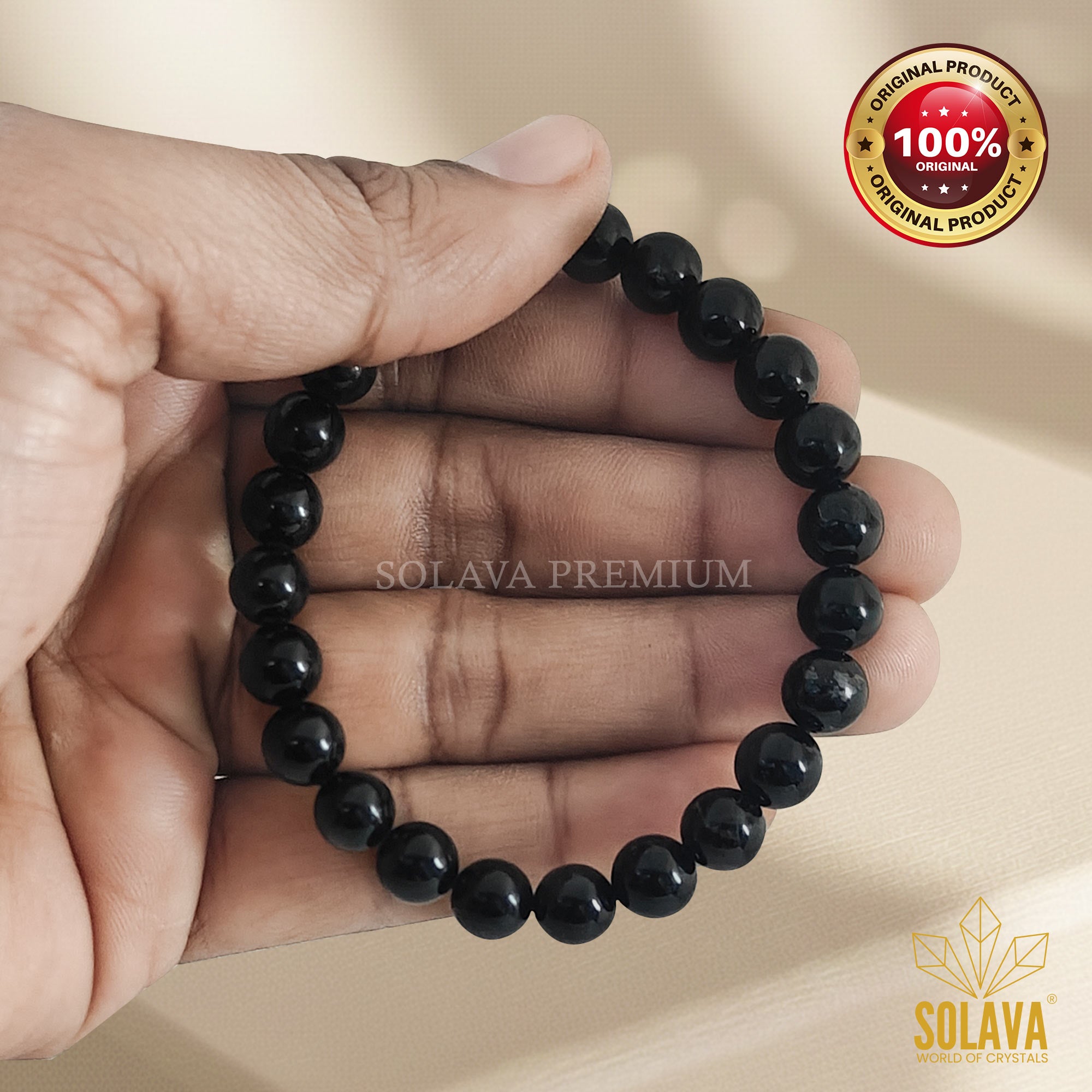 Premium Black Tourmaline Bracelet Original Certified for Men & Women
