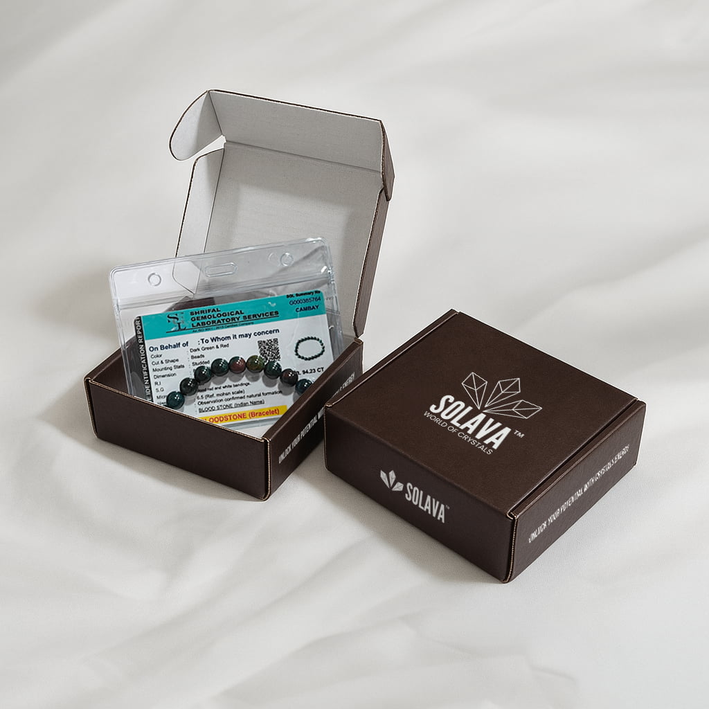 Blood Stone Bracelet with Lab Certificate