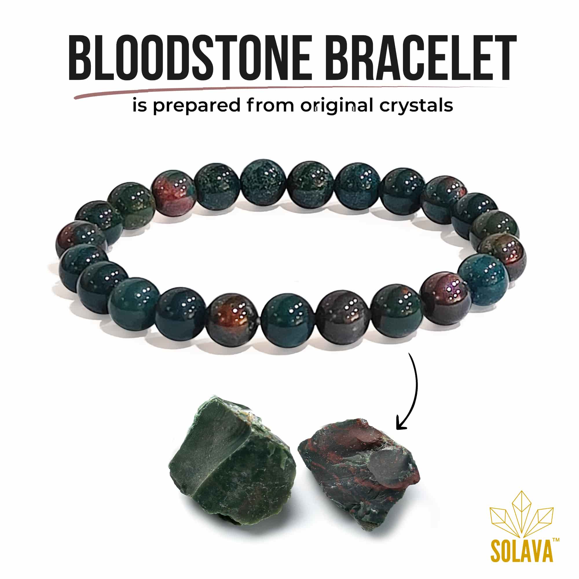 Blood Stone Bracelet with Lab Certificate