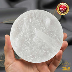 Original Clear Quartz Evil eye bracelet with Raw Selenite Plate