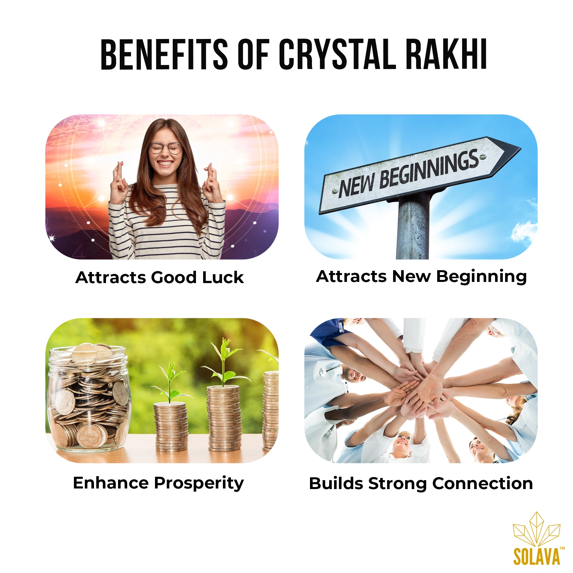 Crystal Rakhi for Money, Health and Success