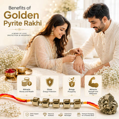 Original Golden Pyrite Rakhi with Certificate