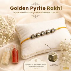 Original Golden Pyrite Rakhi with Certificate