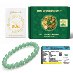 Premium Green Aventurine Bracelet for Men & Women with Certificate