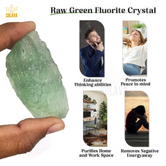 Natural Green Fluorite Raw Crystal Stone Original Certified - 2 Piece