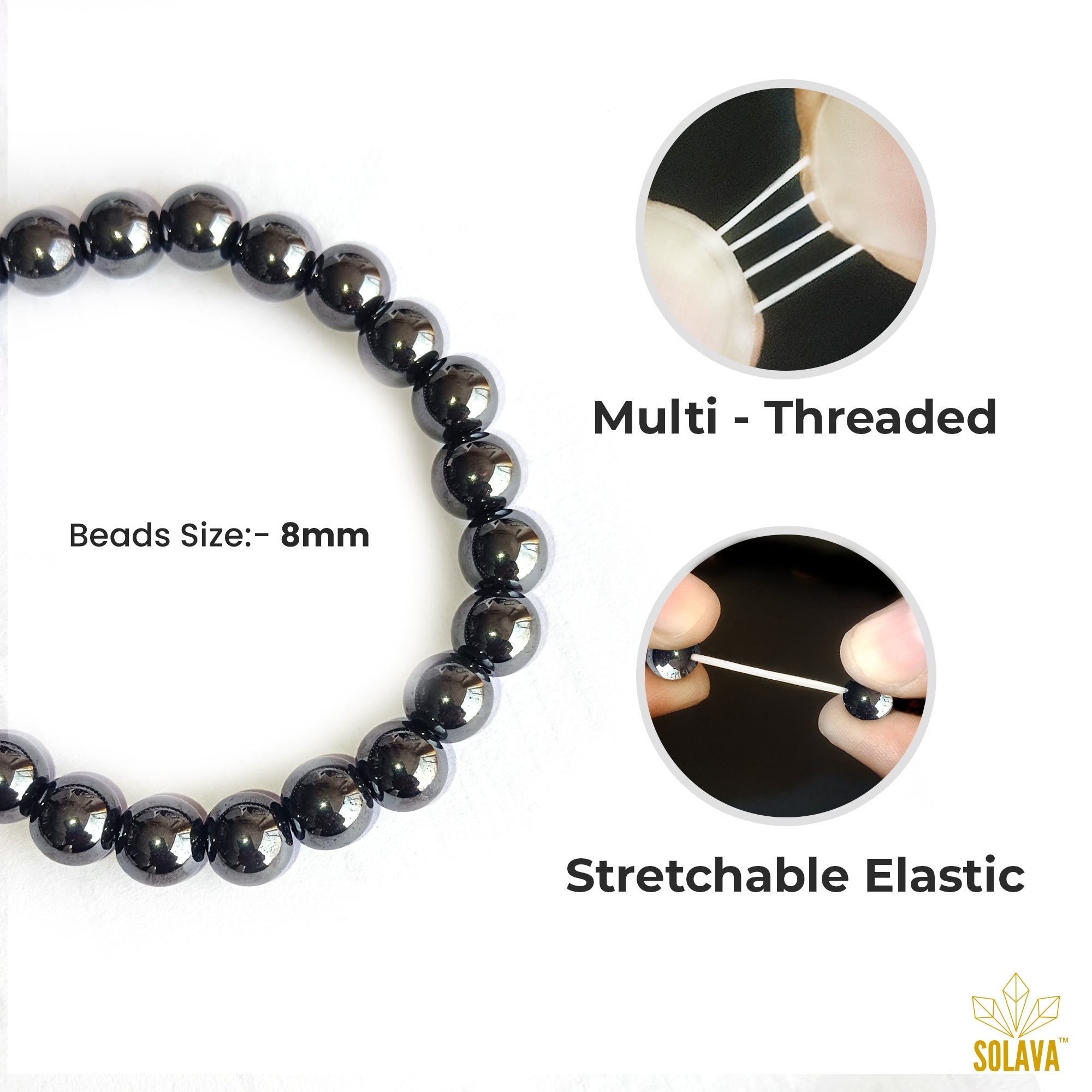Original Hematite Crystal Bracelet with Certificate