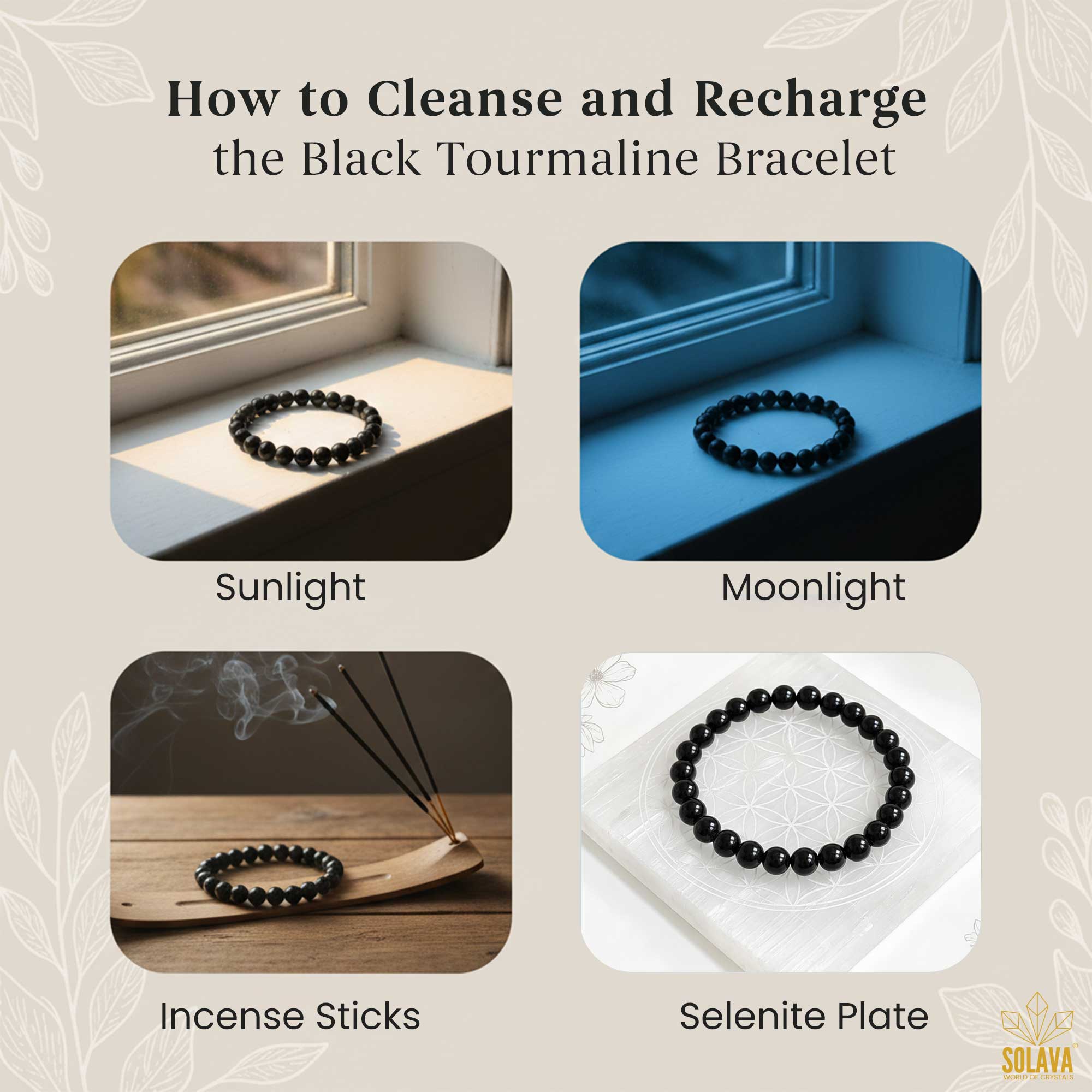 Premium Black Tourmaline Bracelet Original Certified for Men & Women