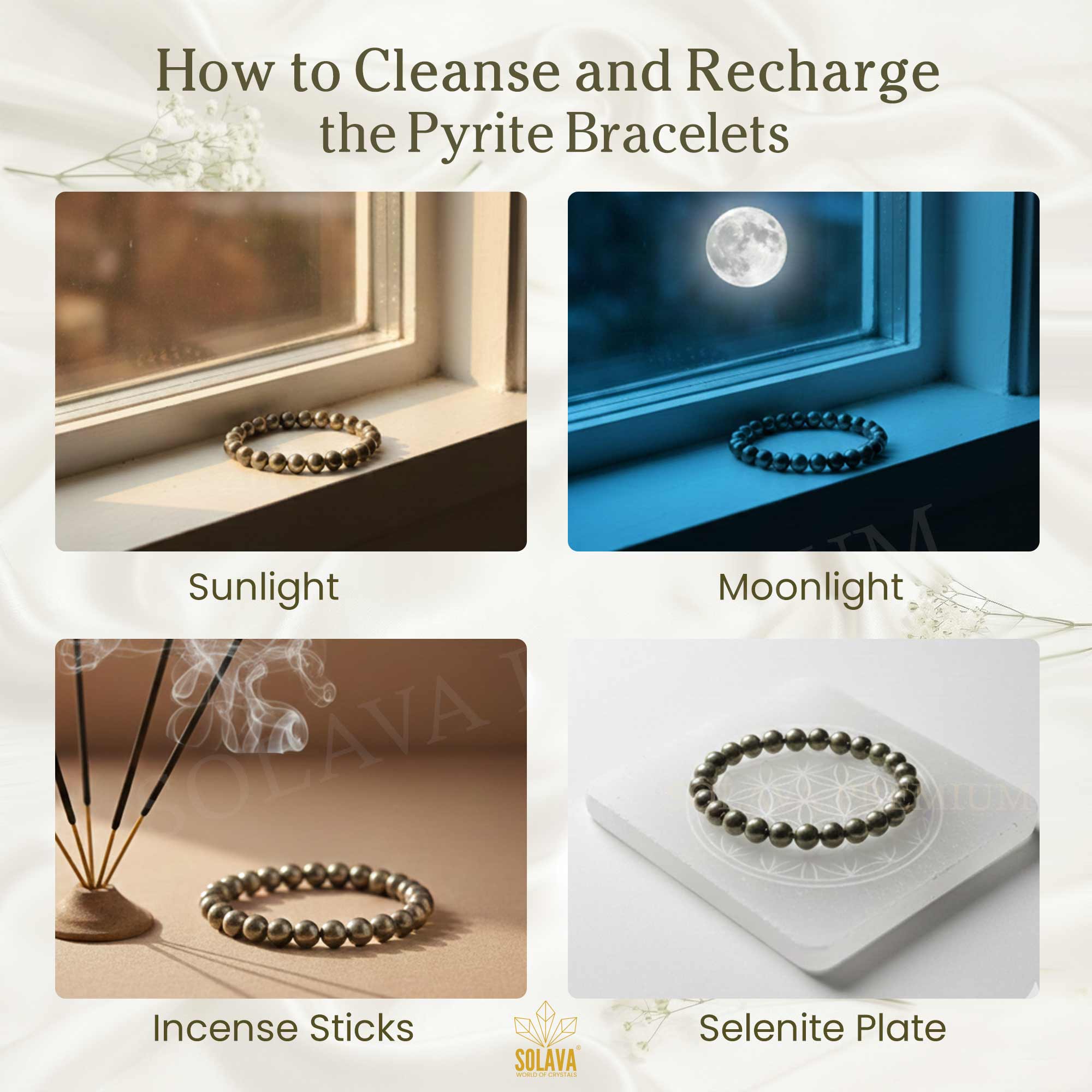 Premium Pyrite Bracelet with Certificate for Men and Women