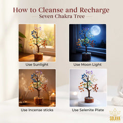 SOLAVA Seven Chakra Crystal Tree for Positive Energy & Balance