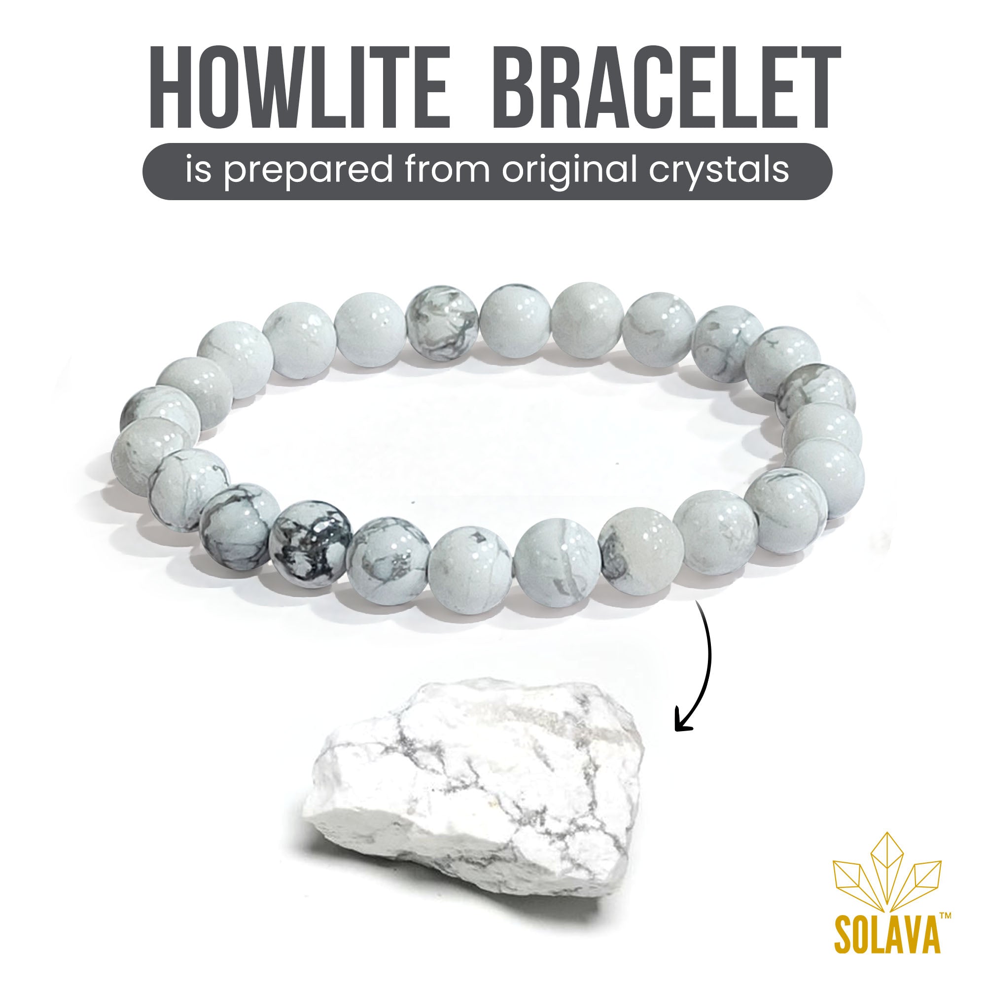 Original Howlite Bracelet with Certificate