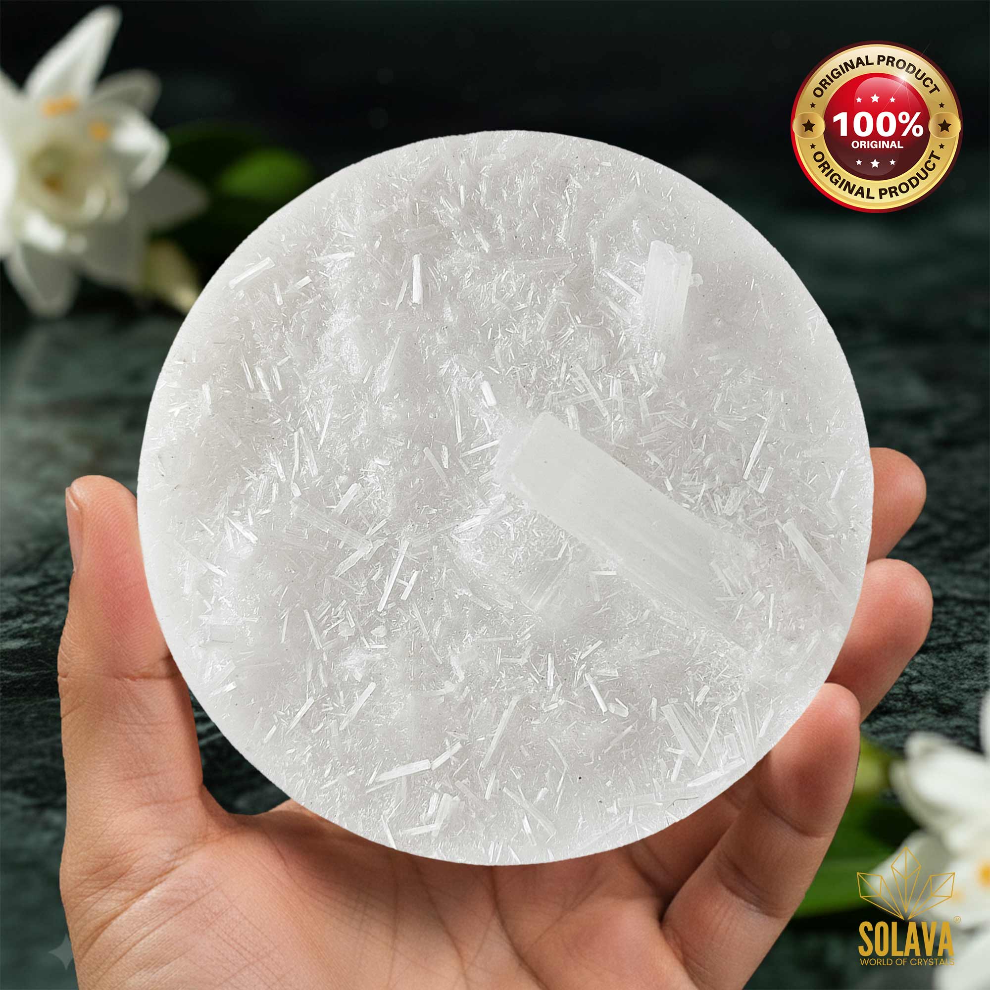 Natural Kambaba Jasper Bracelet with Raw Selenite Plate