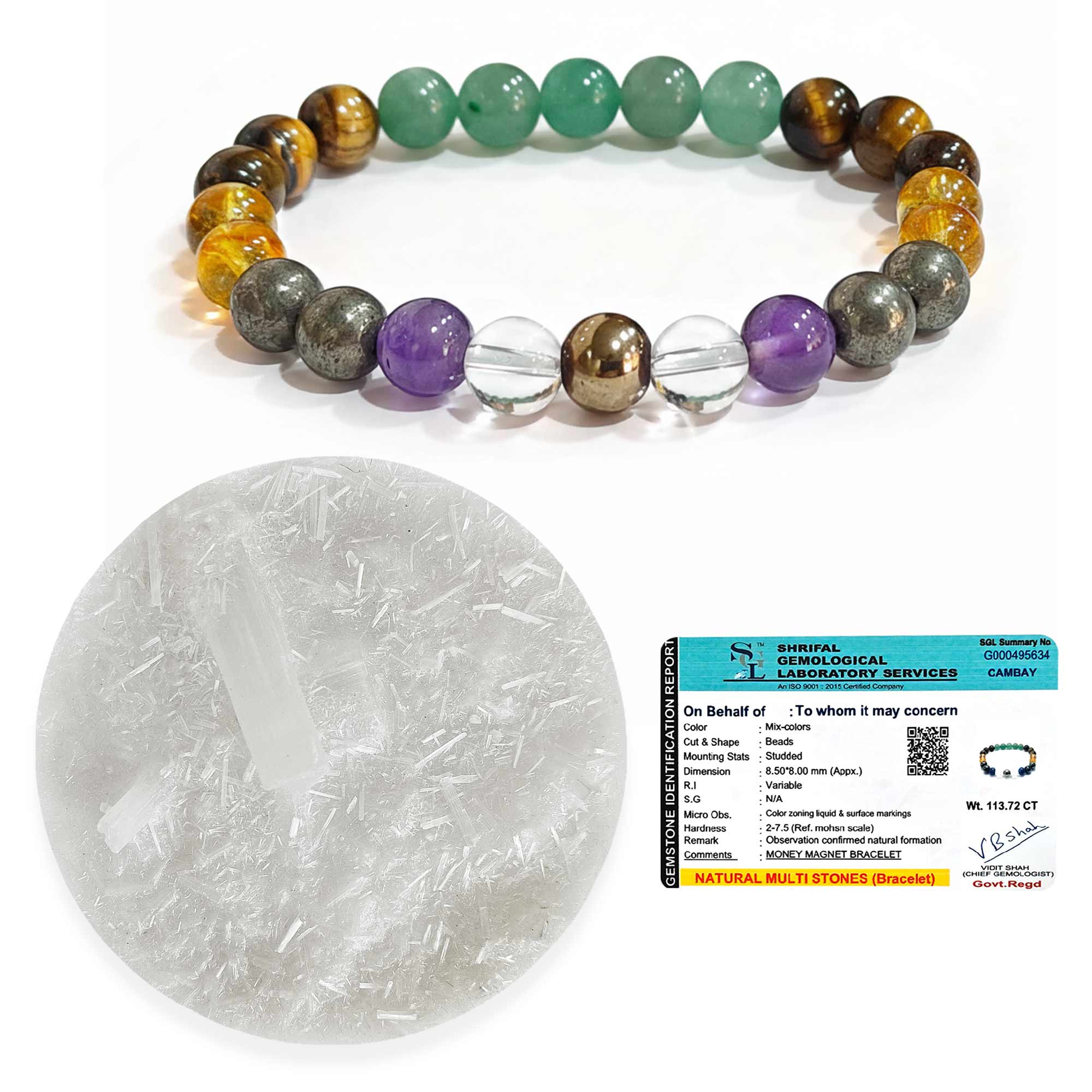 Original Money Magnet Bracelet with Selenite Plate