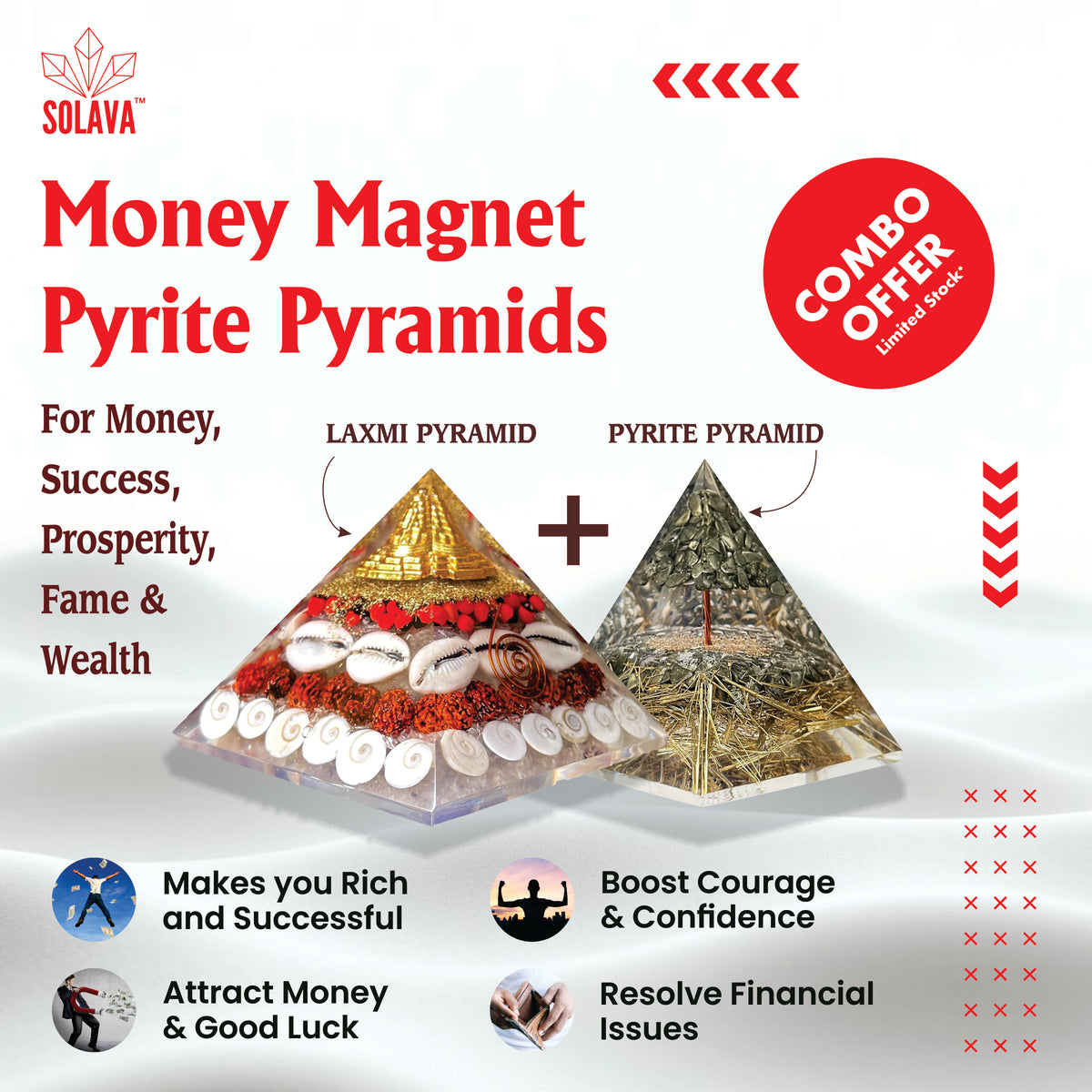 Original Money Magnet Crystal Pyramids