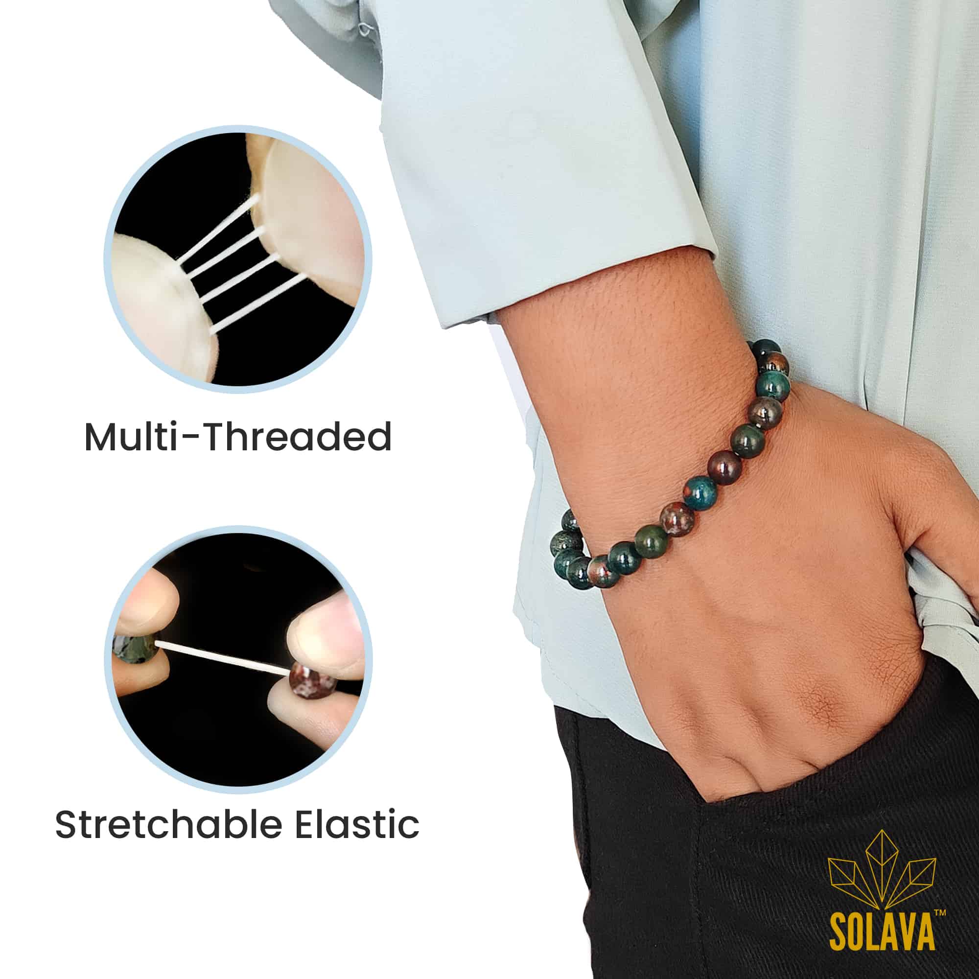 Blood Stone Bracelet with Lab Certificate