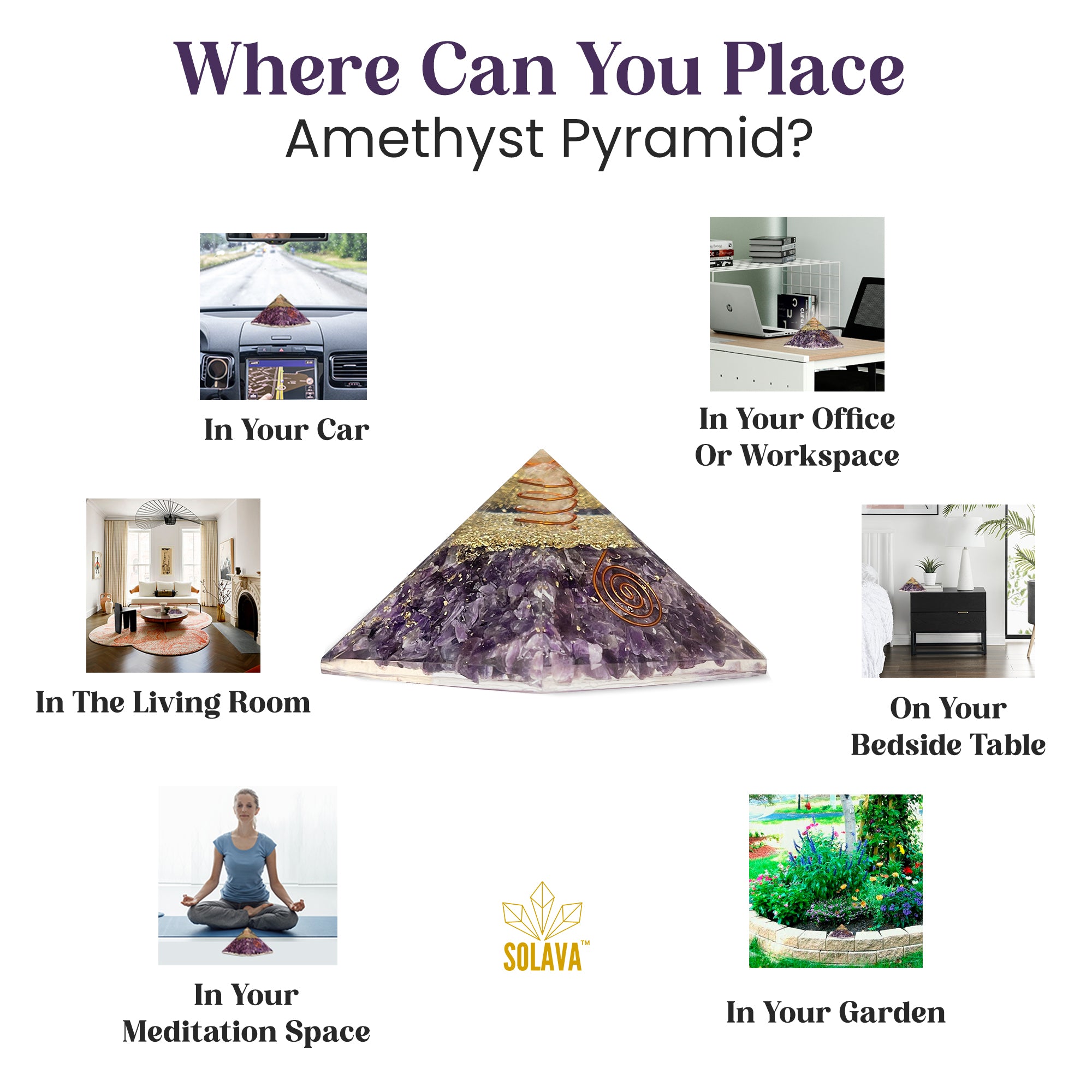 Original Amethyst Crystal Pyramid