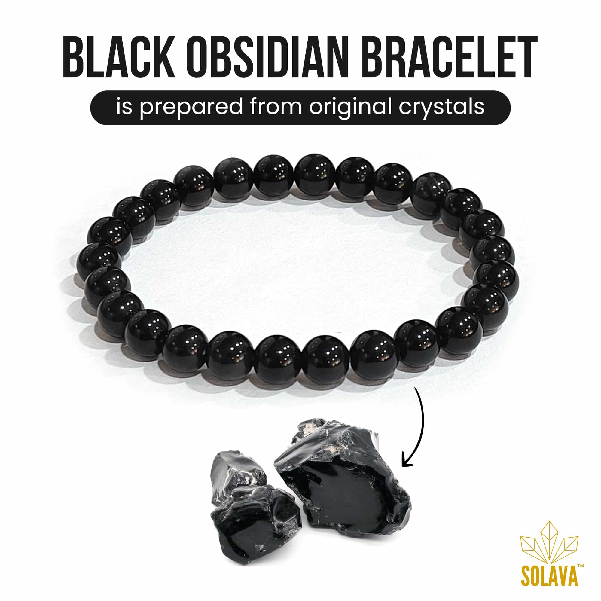 Original Black Obsidian Bracelet with Certificate