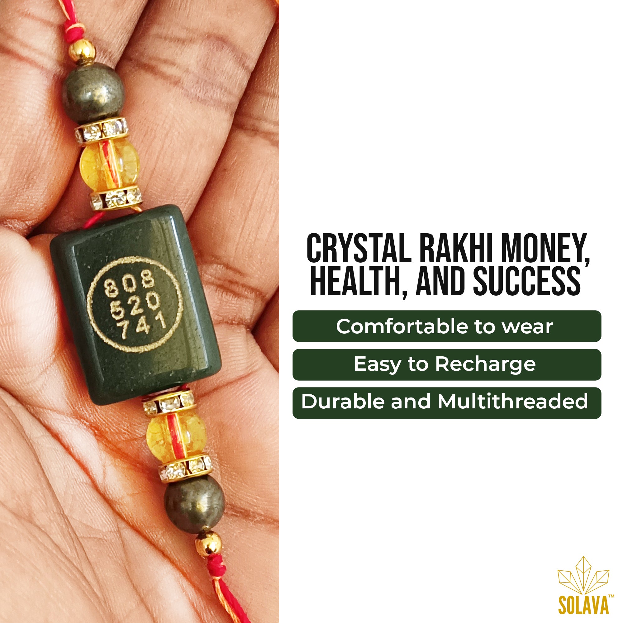 Crystal Rakhi for Money, Health and Success
