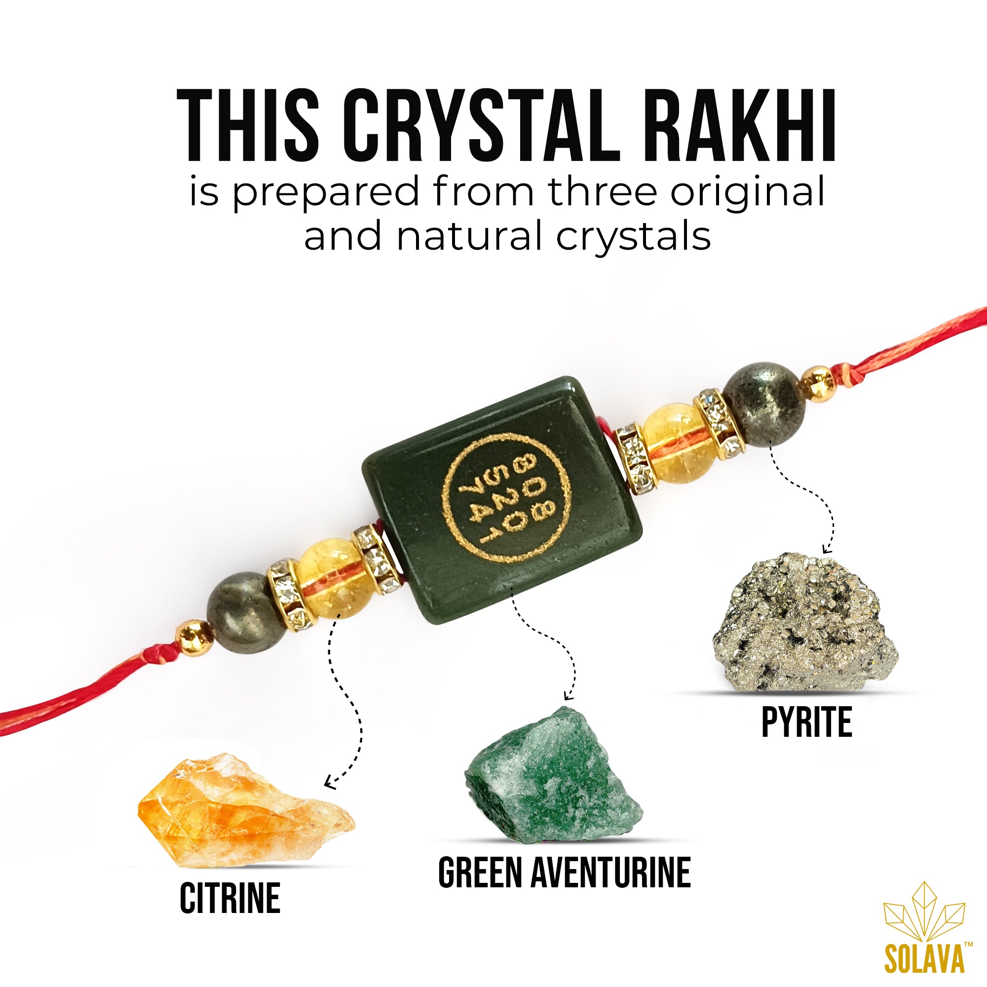 Crystal Rakhi for Money, Health and Success