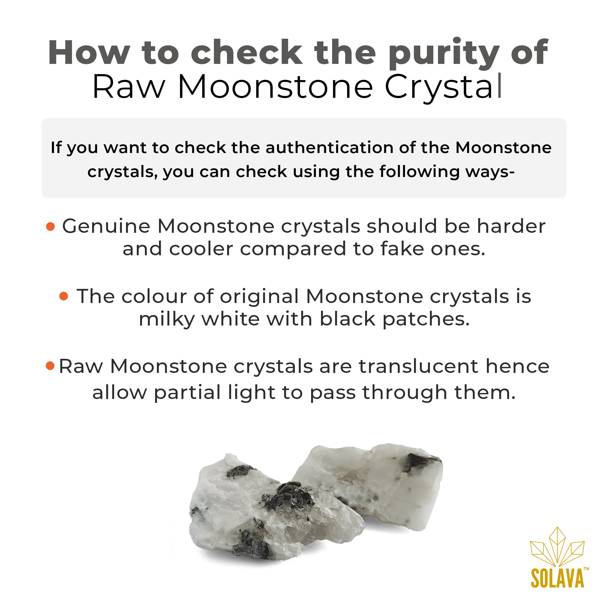Original Moonstone Raw Crystal Stone