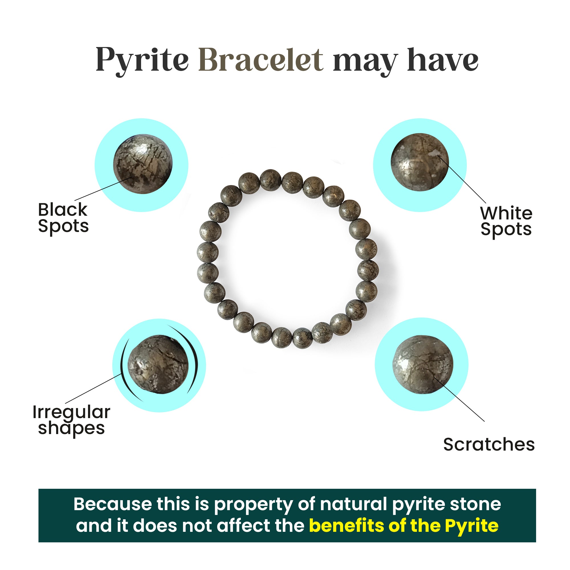 Original Pyrite Crystal Bracelet