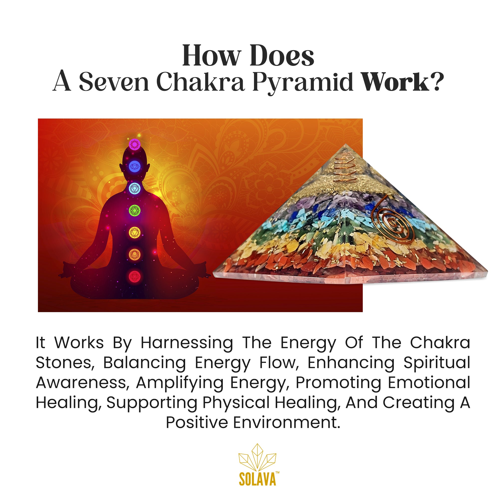 Buy Original Seven Chakra Crystal Pyramid- 3 Inch – SOLAVA WORLD