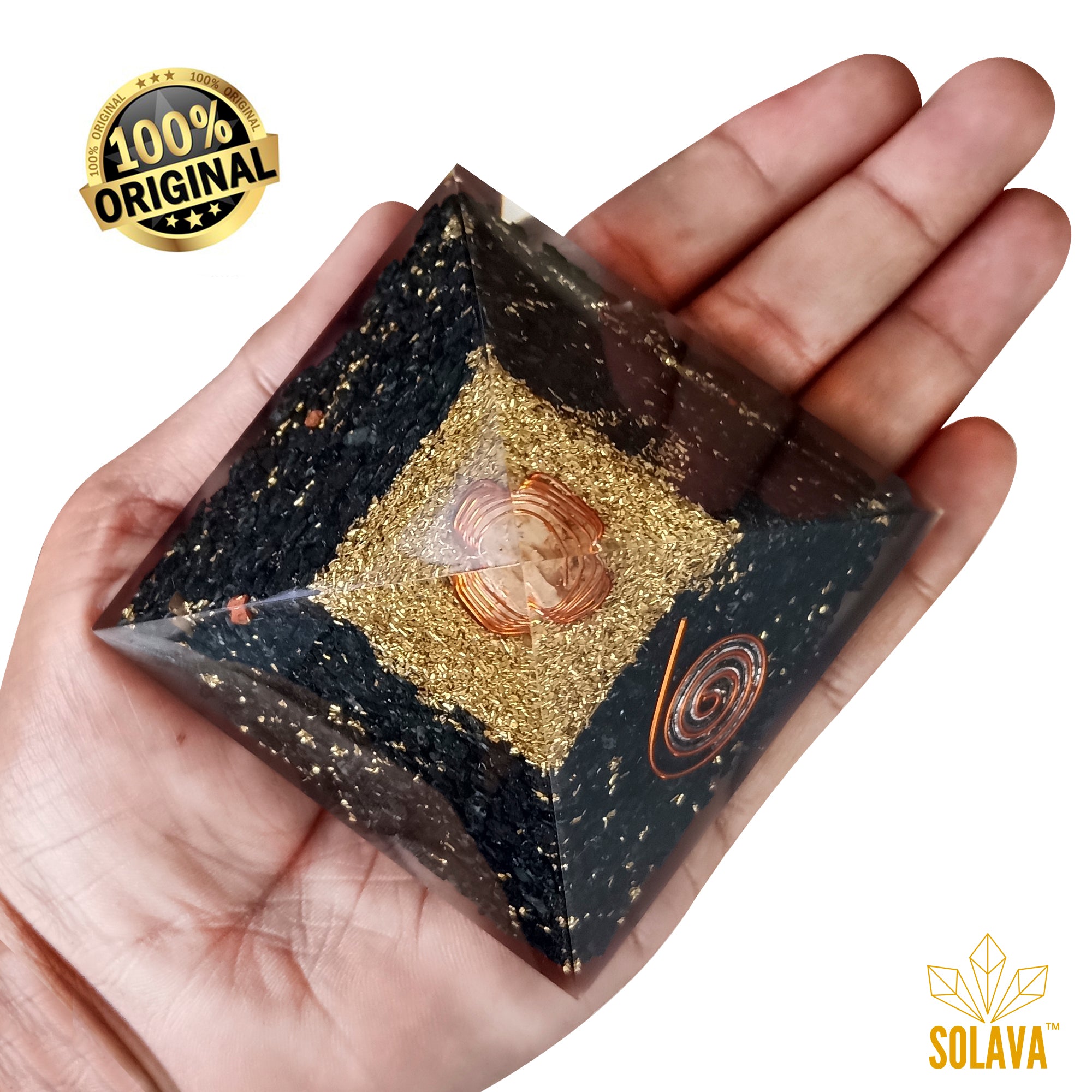 Black Tourmaline Orgonite Pyramid
